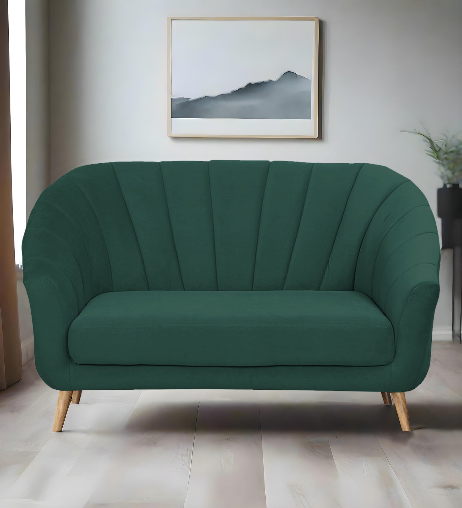Kaylee Velvet 2 Seater Sofa In Amazon Green Colour - Febonic Living
