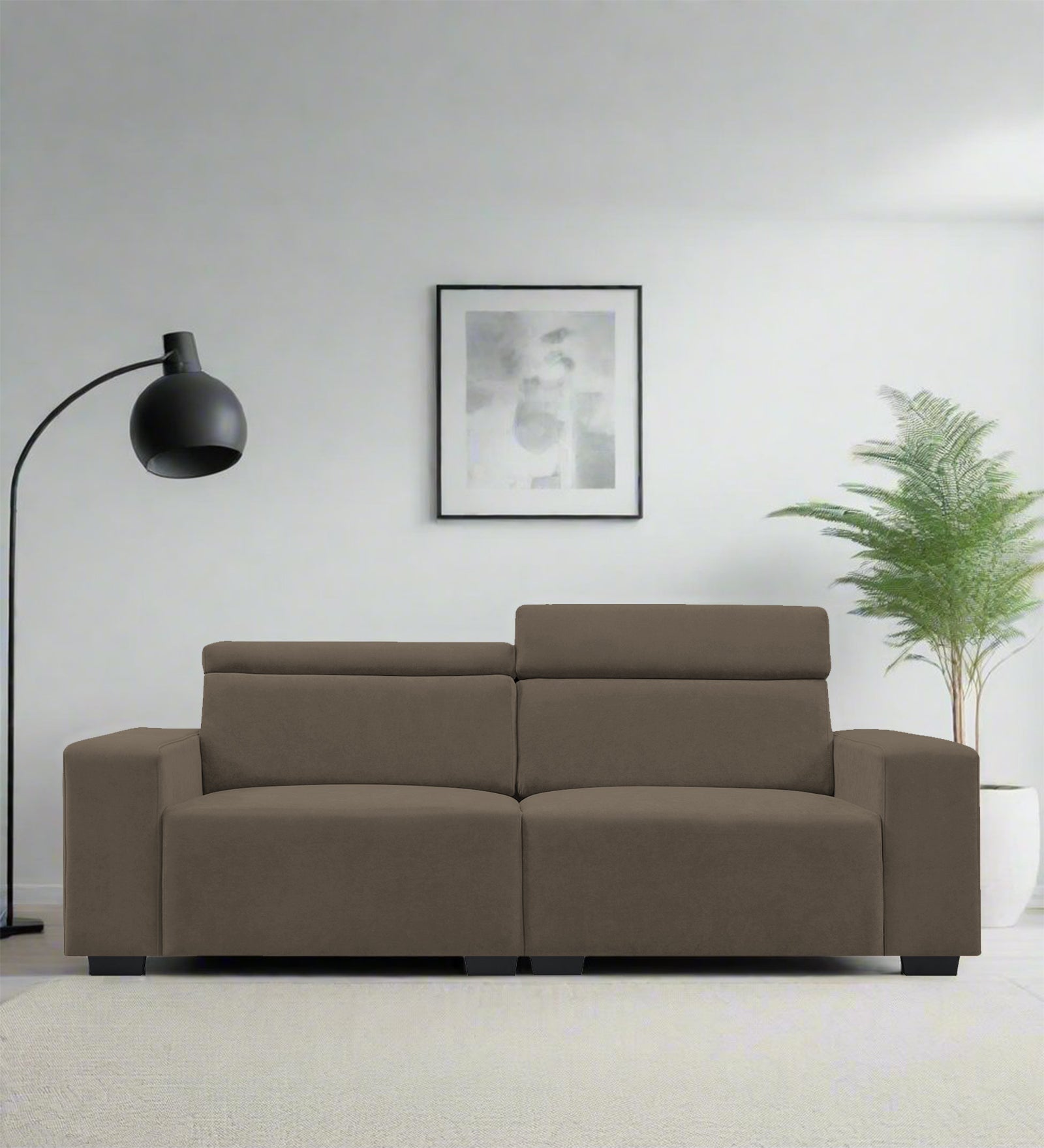 Hiro Fabric 2 Seater Sofa In Broco Dust Colour - Febonic Living