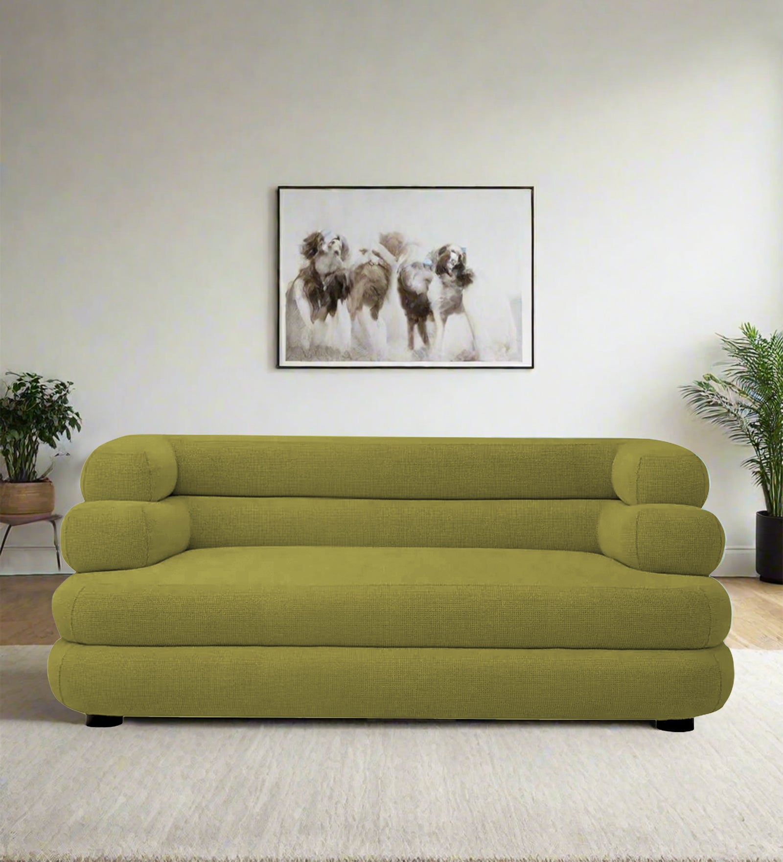 Wener Fabric 2 Seater Sofa In Kelly Green Colour - Febonic Living