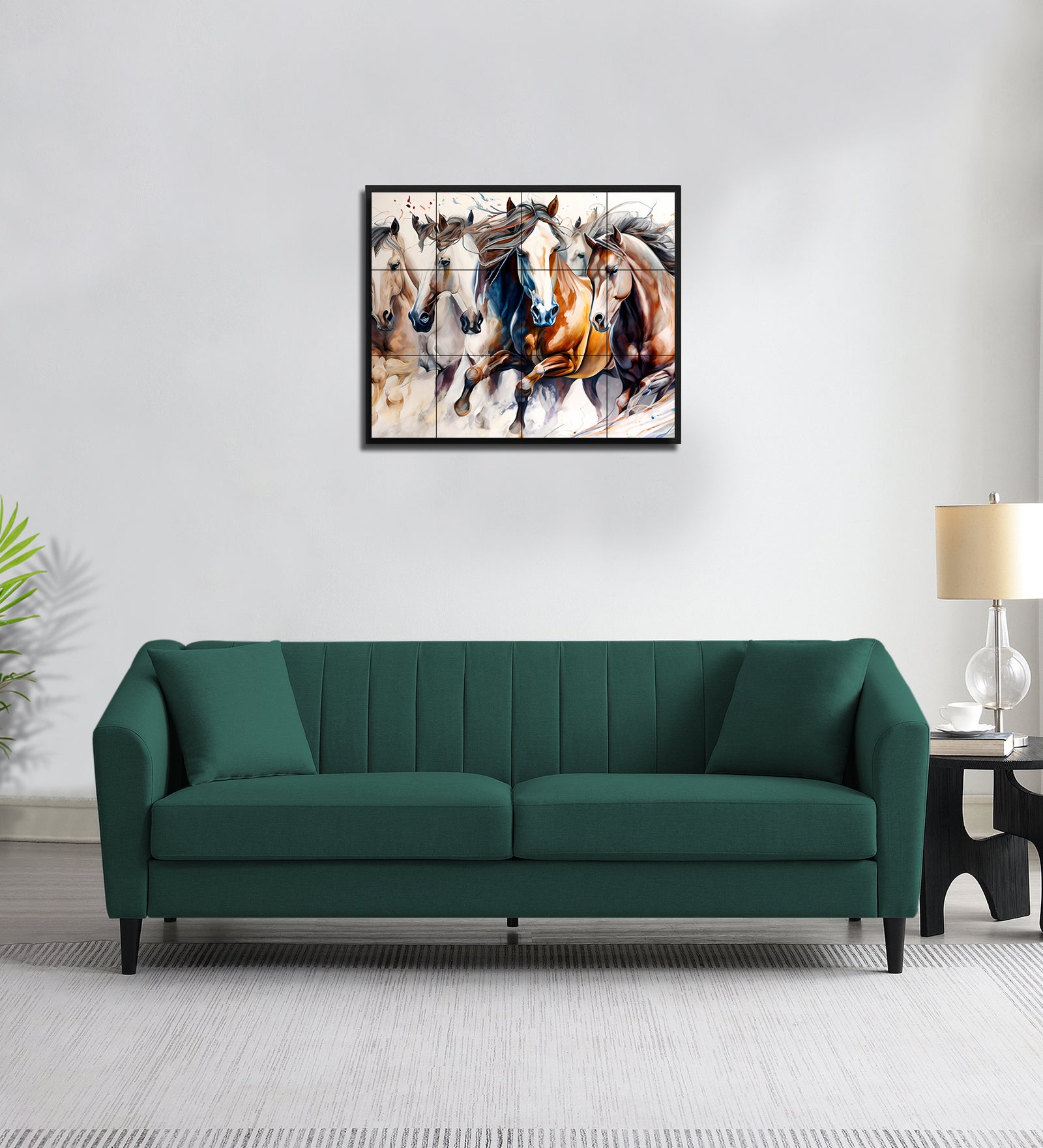 Polon Fabric 3 Seater Sofa In Sage Green Colour - Febonic Living