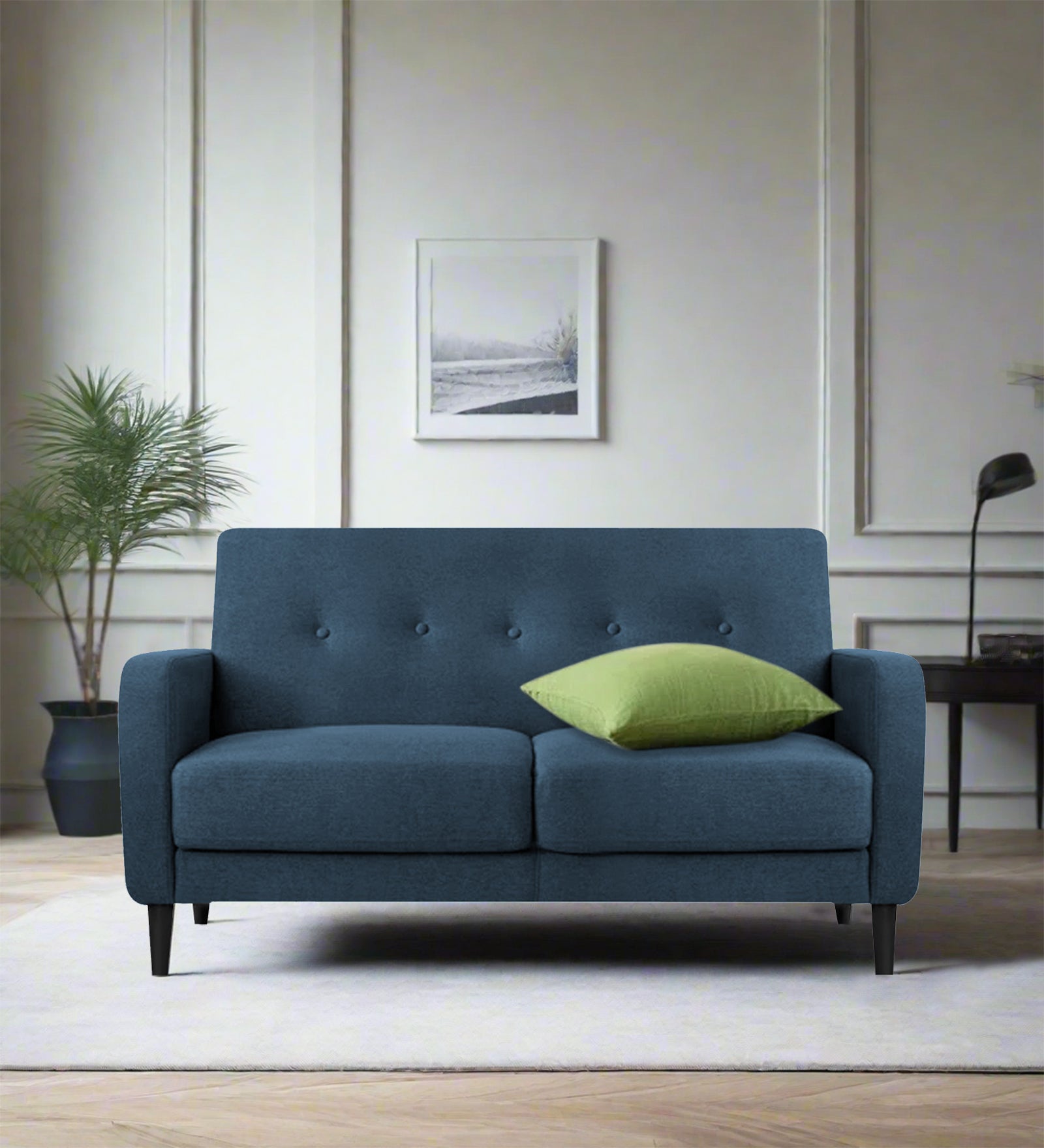 Marq Fabric 2 Seater Sofa In Light Blue Colour - Febonic Living
