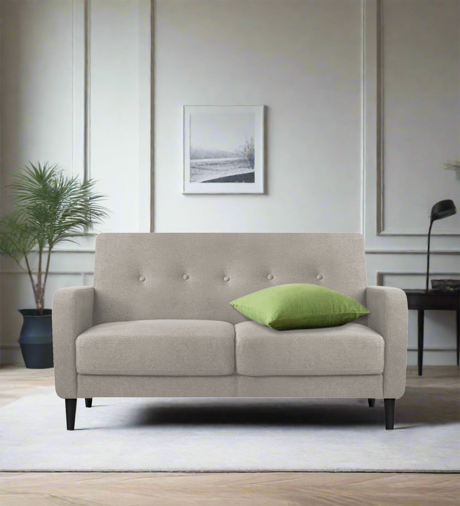 Marq Fabric 2 Seater Sofa In Ash Grey Colour - Febonic Living
