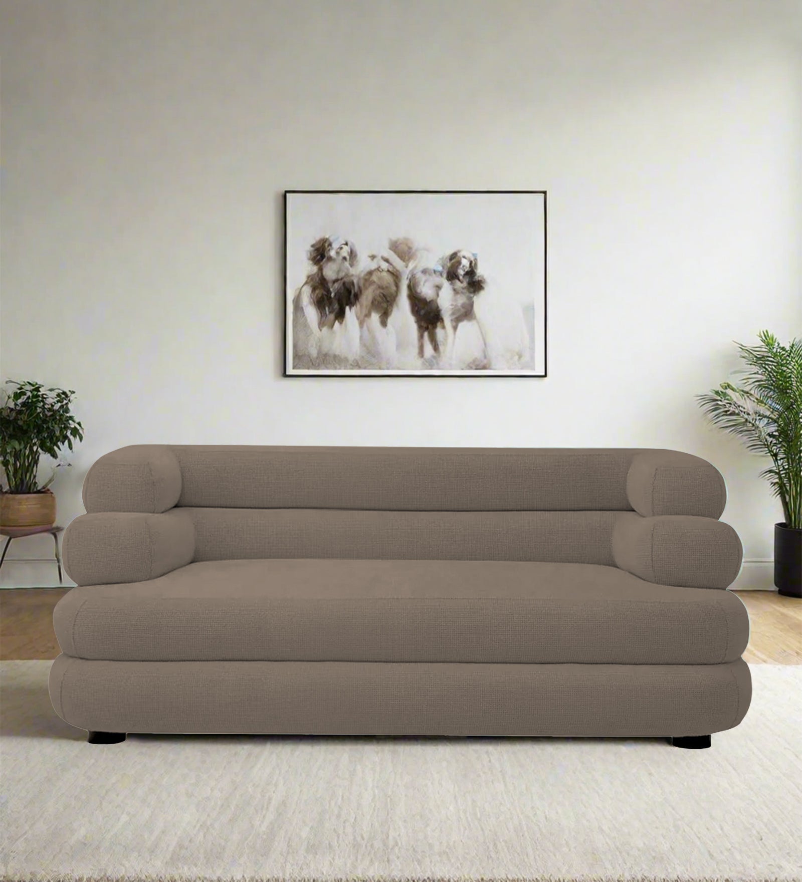 Wener Fabric 2 Seater Sofa In Hazel Beige Colour - Febonic Living