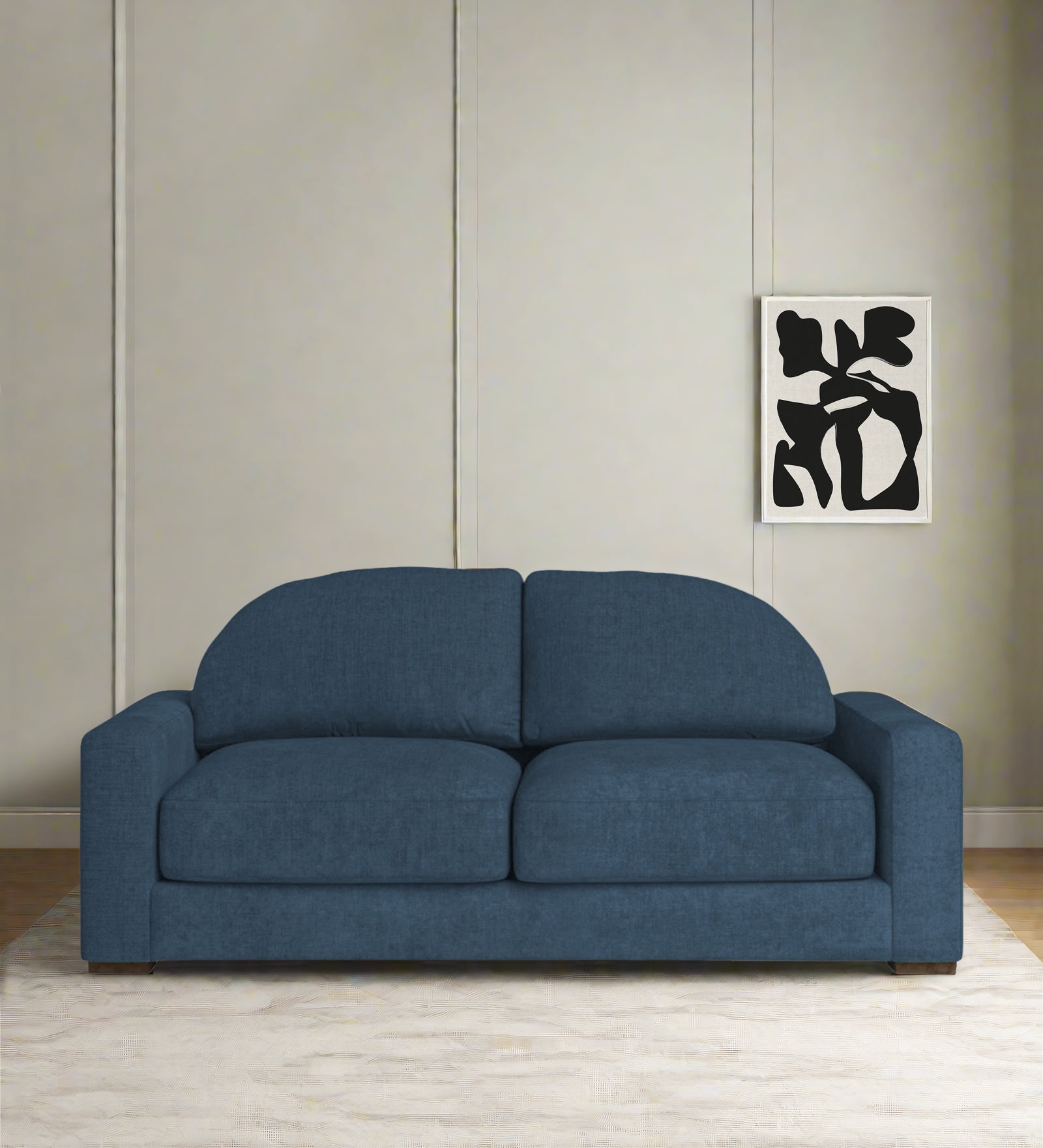 Dara Fabric 2 Seater Sofa In Light Blue Colour - Febonic Living