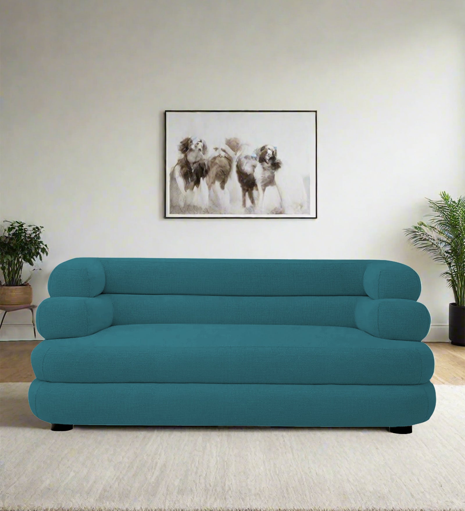 Wener Fabric 2 Seater Sofa In Water Blue Colour - Febonic Living