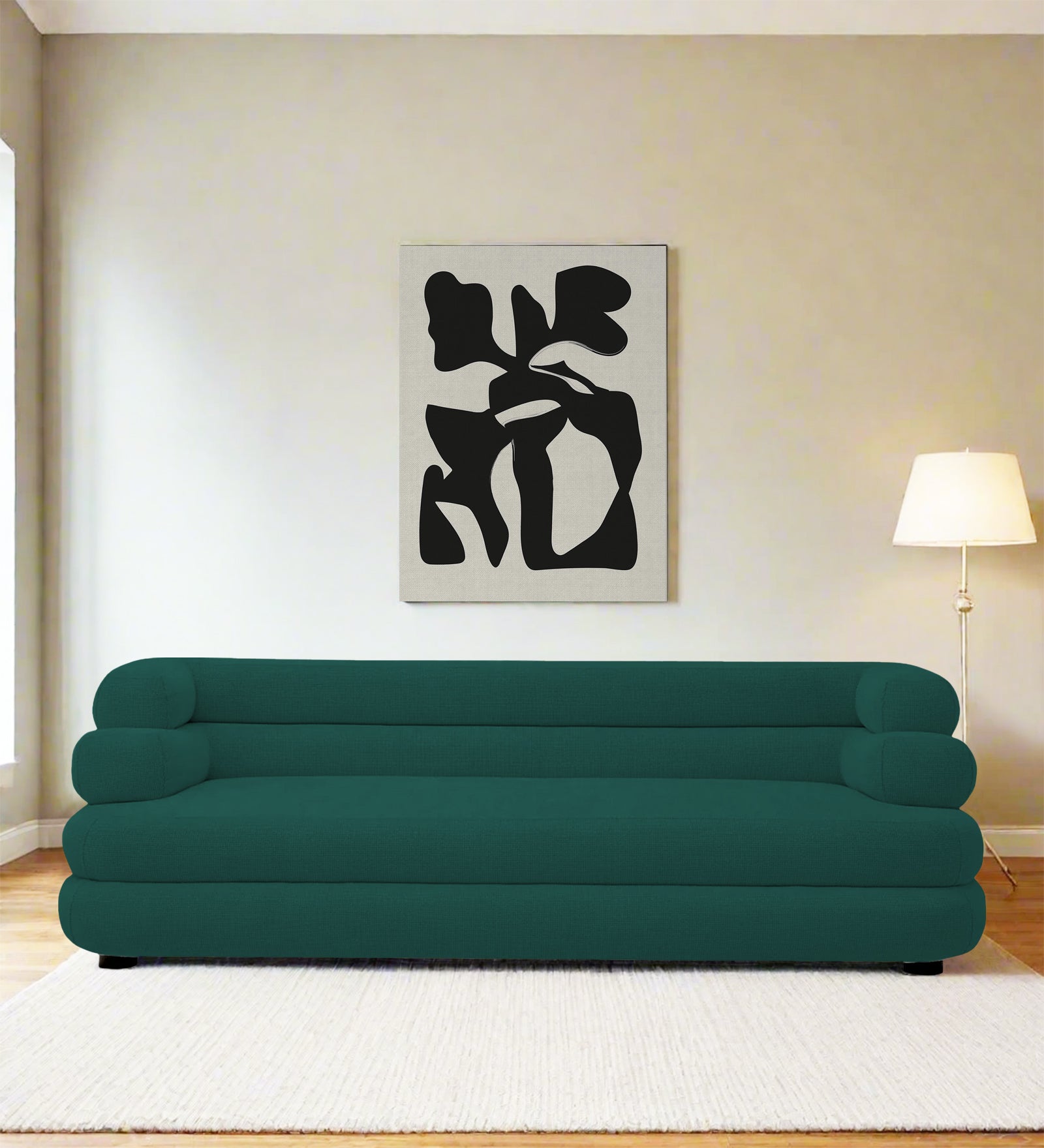 Wener Fabric 3 Seater Sofa In Sage Green Colour - Febonic Living