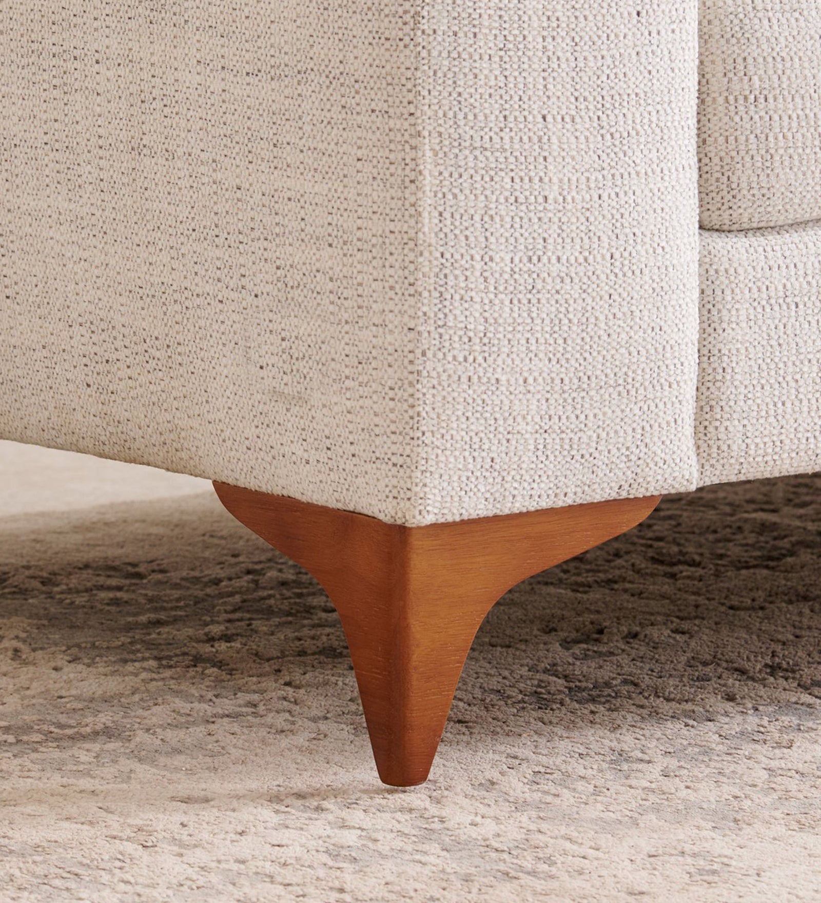 Quebec Fabric 1 Seater Sofa in Mayback Beige Colour - Febonic Living