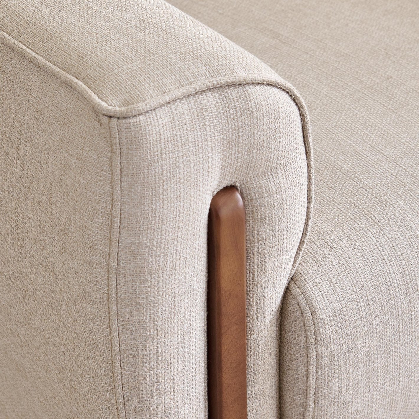 Halifax Fabric 1 Seater Sofa in Crypto Beige Colour - Febonic Living