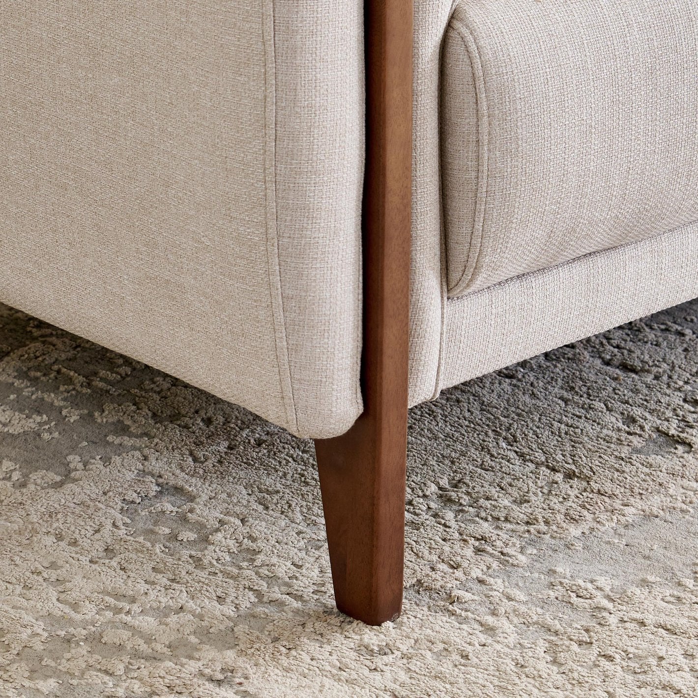 Halifax Fabric 3 Seater Sofa in Crypto Beige Colour - Febonic Living