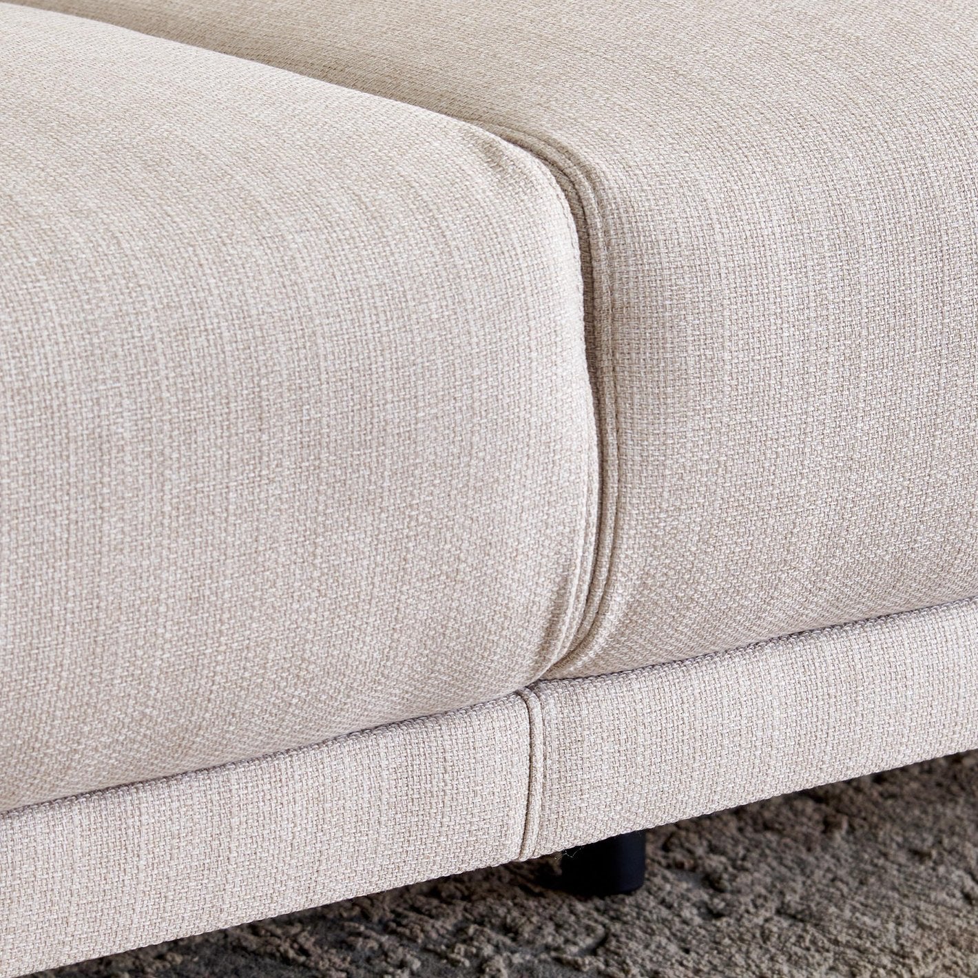 Halifax Fabric 3 Seater Sofa in Crypto Beige Colour - Febonic Living