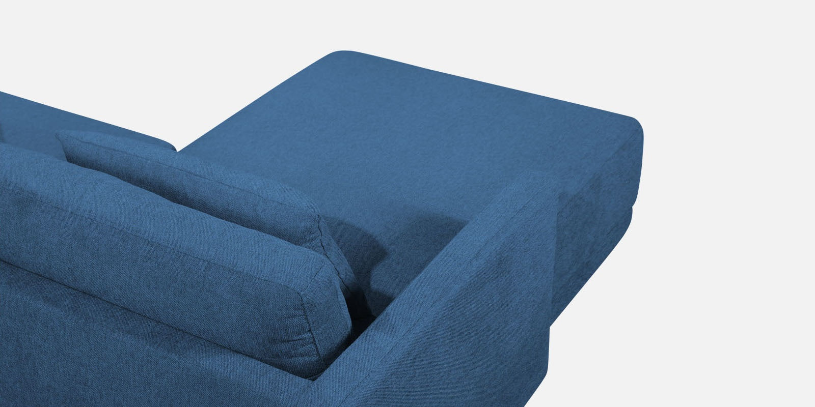 Kera Fabric RHS Sectional Sofa (3+Lounger) In Light Blue Colour
