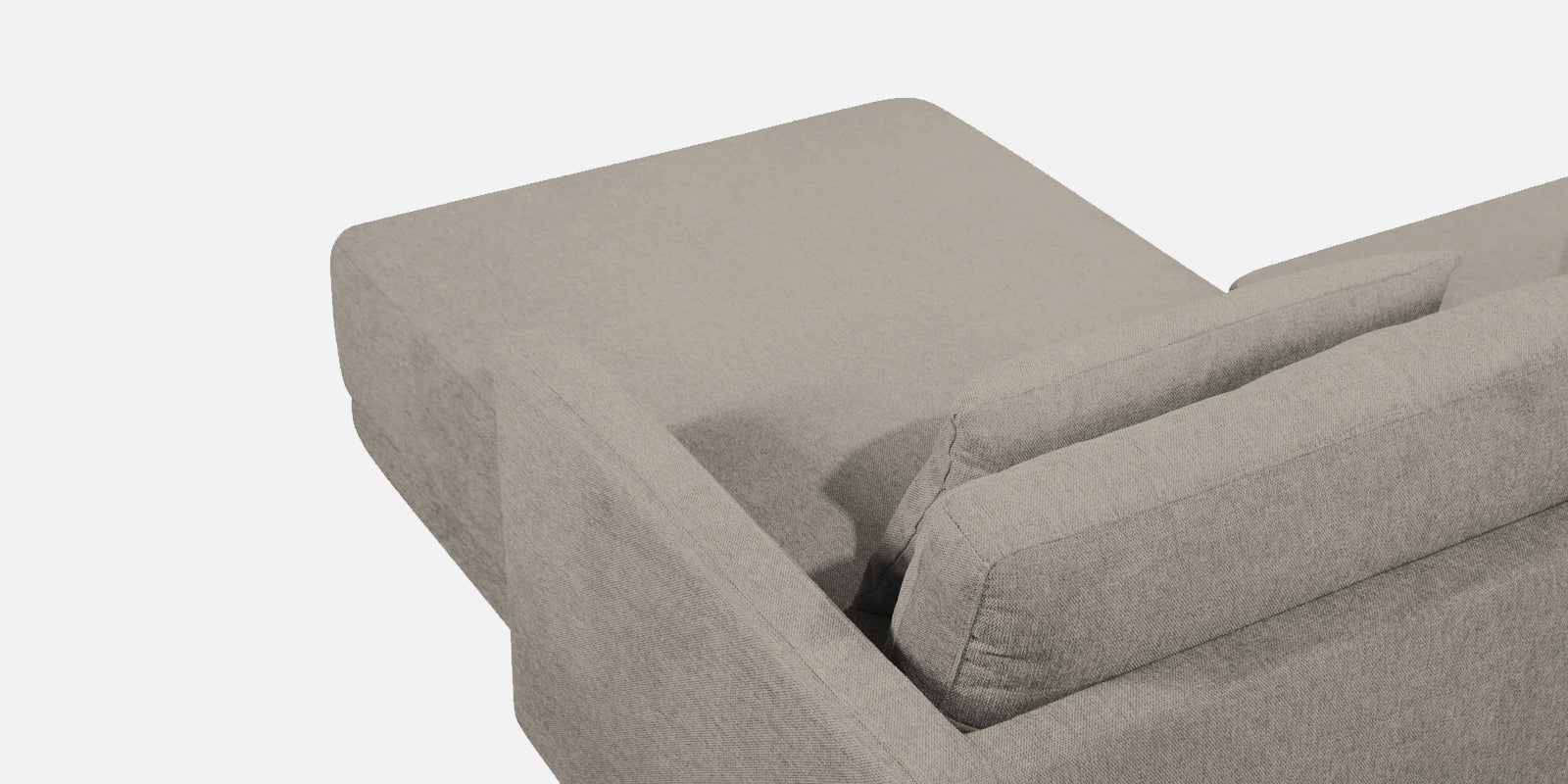 Kera Fabric LHS Sectional Sofa (3+Lounger) In Ash Grey Colour - Febonic Living