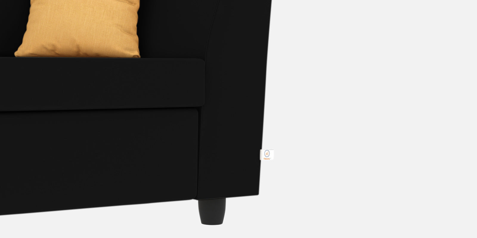 Nestin Velvet 2 Seater Sofa In Adam Black Colour - Febonic Living