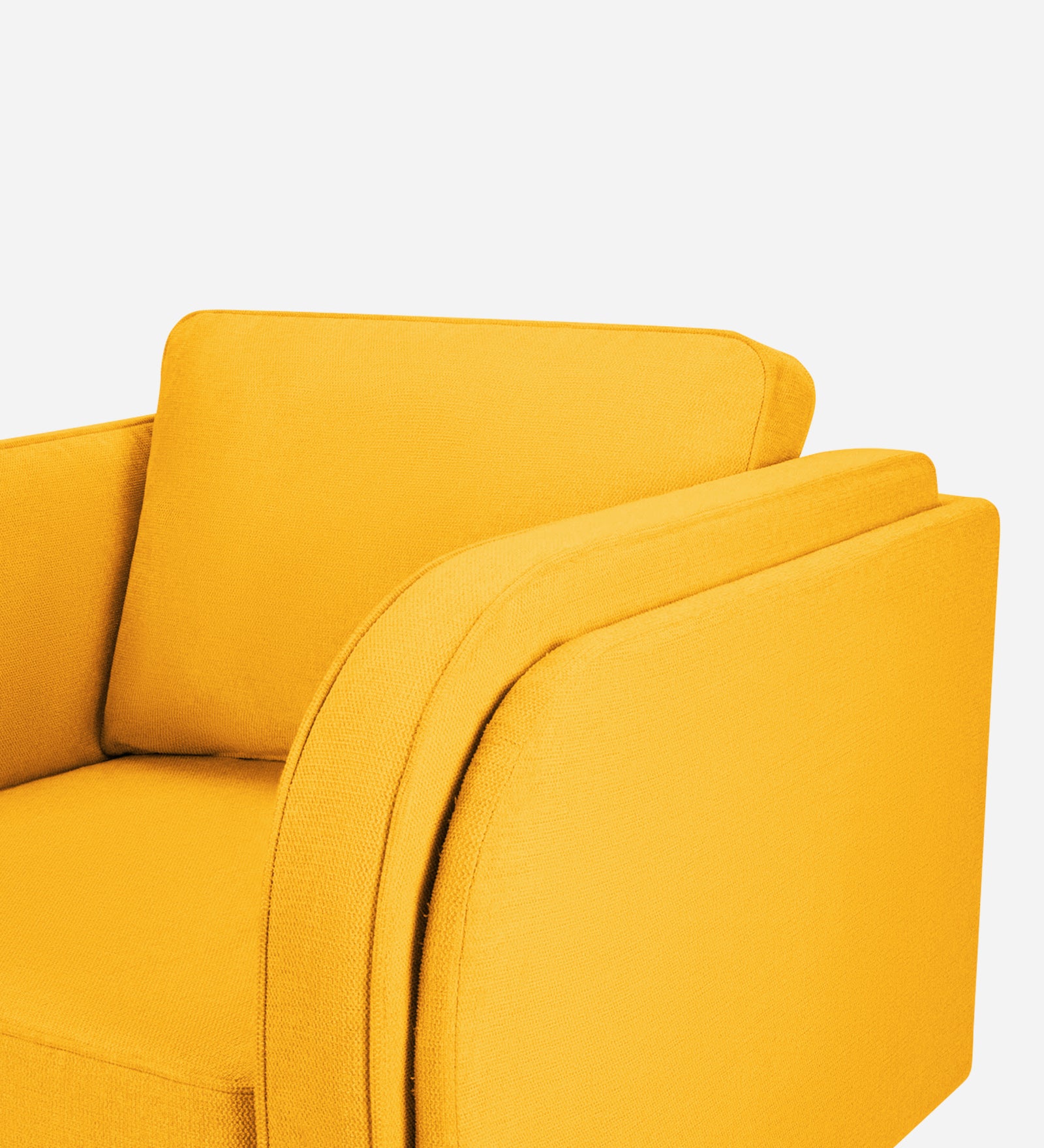 Siddy Fabric 1 Seater Sofa in Bold Yellow Colour