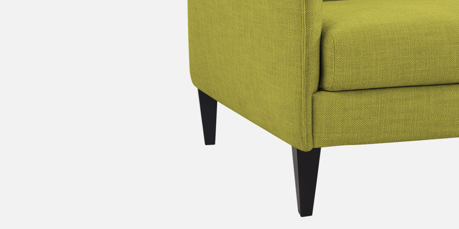 Piku Fabric LHS Sectional Sofa (3+Lounger) In Parrot Green Colour - Febonic Living