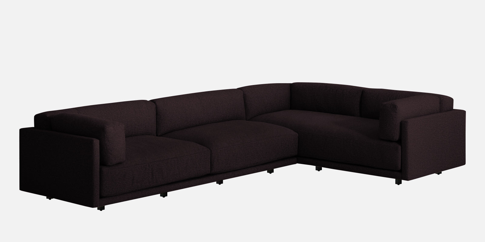 Nixon Fabric 6 Seater RHS Corner Sofa In cara brown Colour - Febonic Living