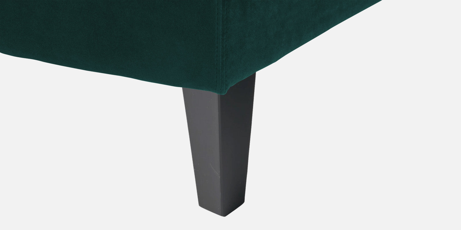 Jones Velvet LHS Sectional Sofa (3+Lounger) In Pine Green Colour - Febonic Living