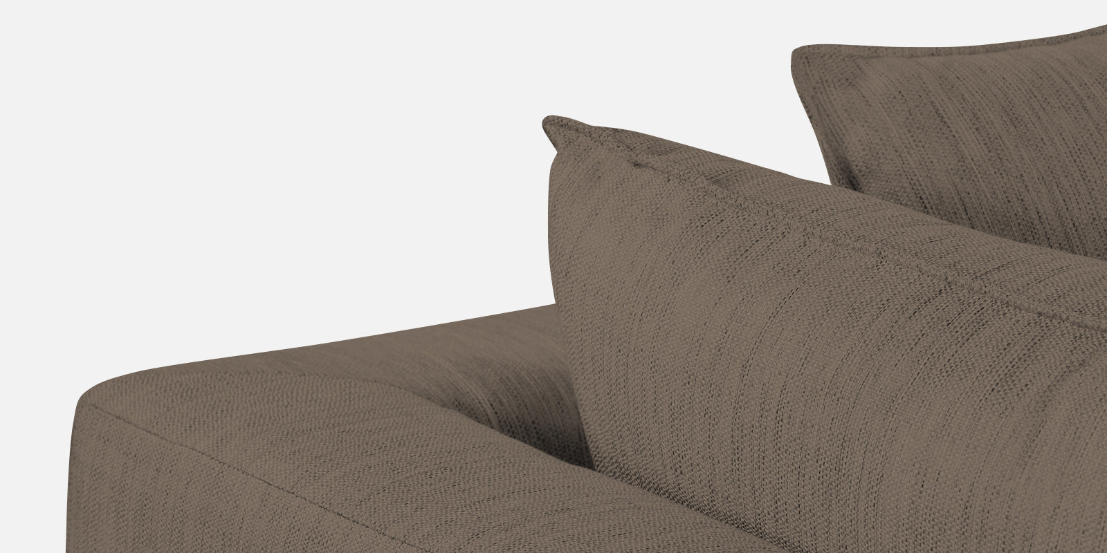 Ziggy Fabric RHS Sectional Sofa (3+Lounger) In Hazel Beige Colour - Febonic Living
