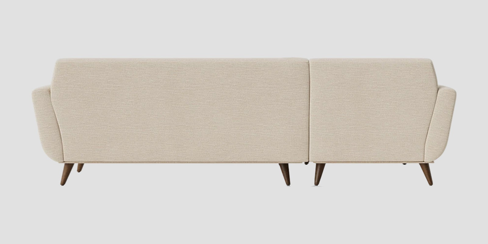 Jasmin Fabric RHS Sectional Sofa (3+ Lounger) In Ivory Cream Colour - Febonic Living