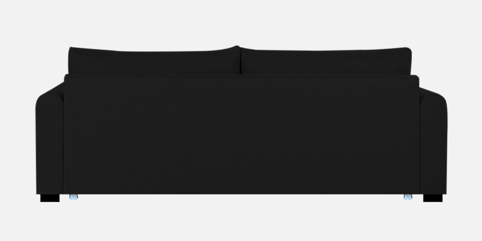 Sigma Fabric 3 Seater Pull Out Sofa Cum Bed In Zed Black Colour - Febonic Living