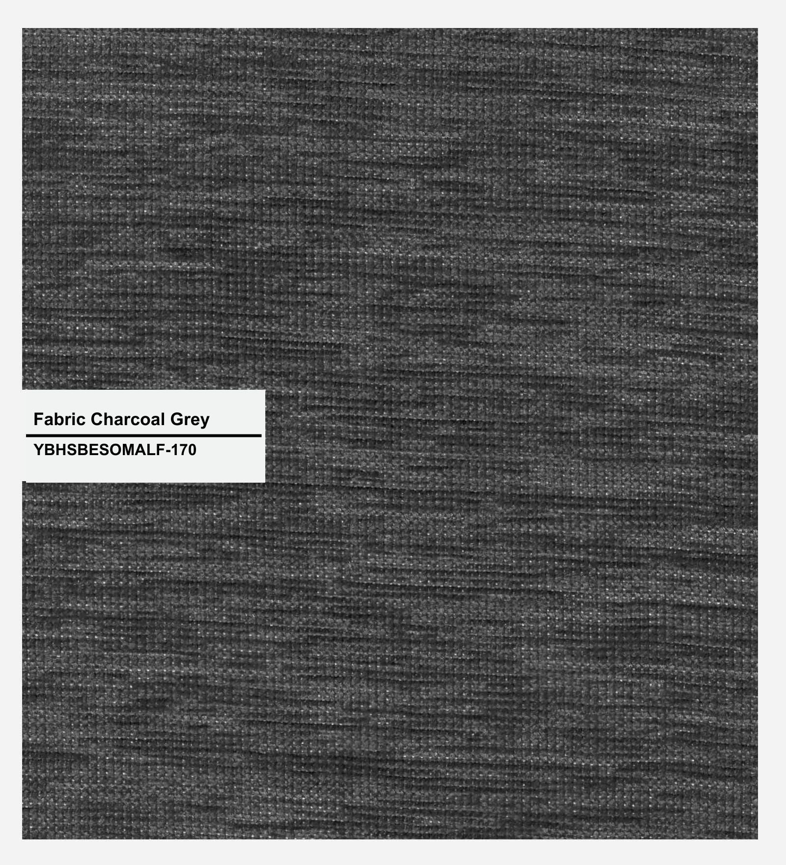 Catla Fabric Upholstered Queen Size Bed In Charcoal Grey Colour - Febonic Living
