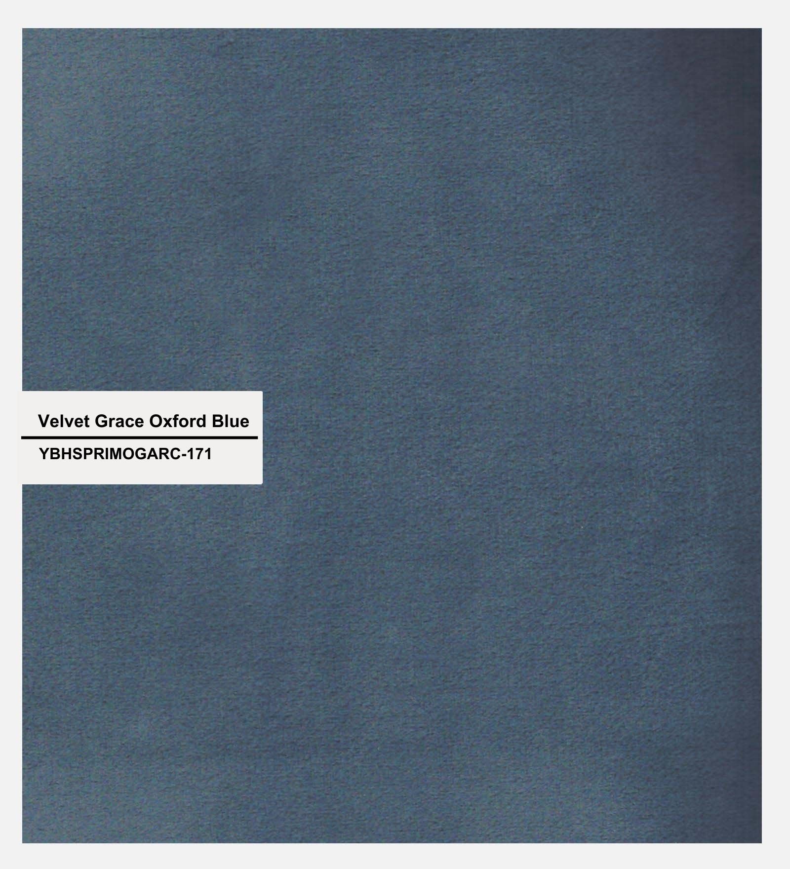 Maro Velvet Single Size Bed In Oxford Blue Colour - Febonic Living