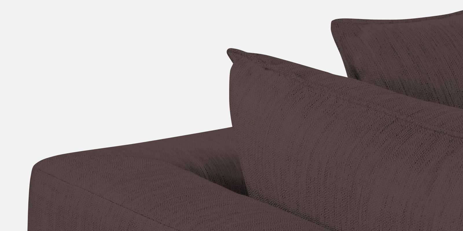 Ziggy Fabric RHS Sectional Sofa (3+Lounger) In Night Brown Colour - Febonic Living