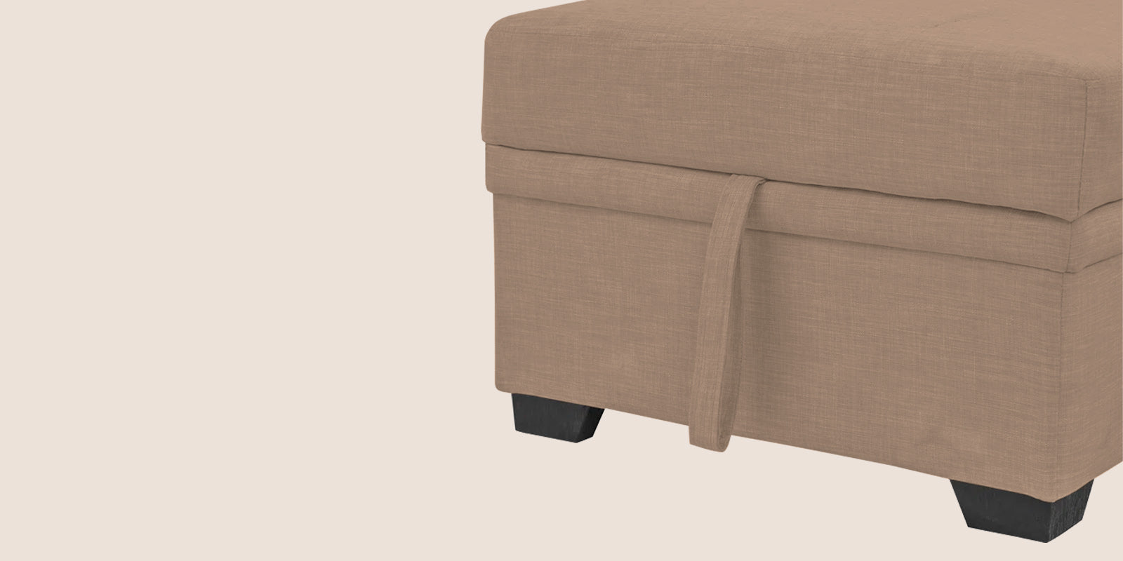 Jody Fabric 3 Seater Pull Out Sofa Cum Bed In Cookie Beige Colour With Storage - Febonic Living