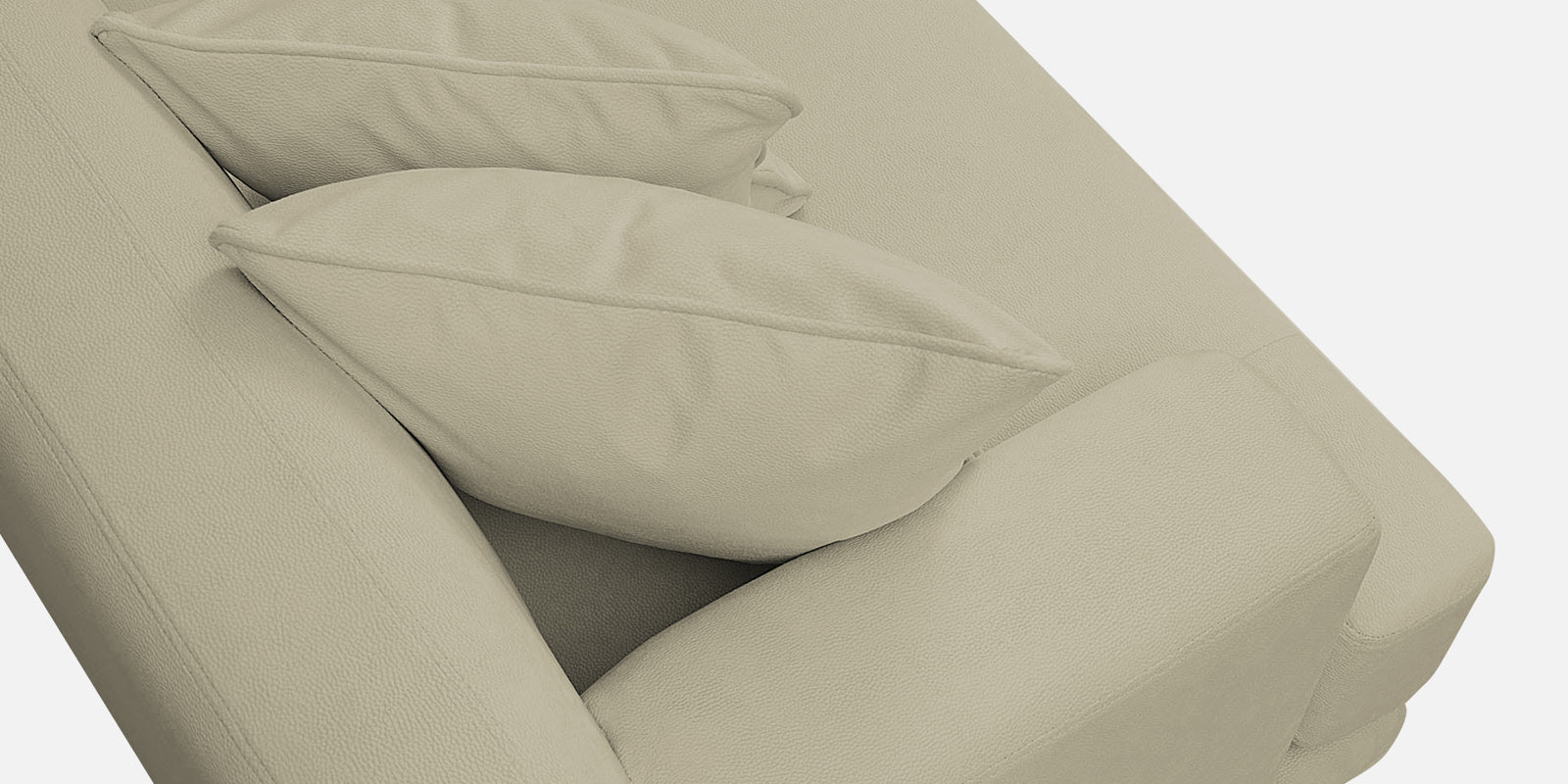 Woody Fabric LHS Sectional Sofa (3+Lounger) In Carnival Beige Colour - Febonic Living