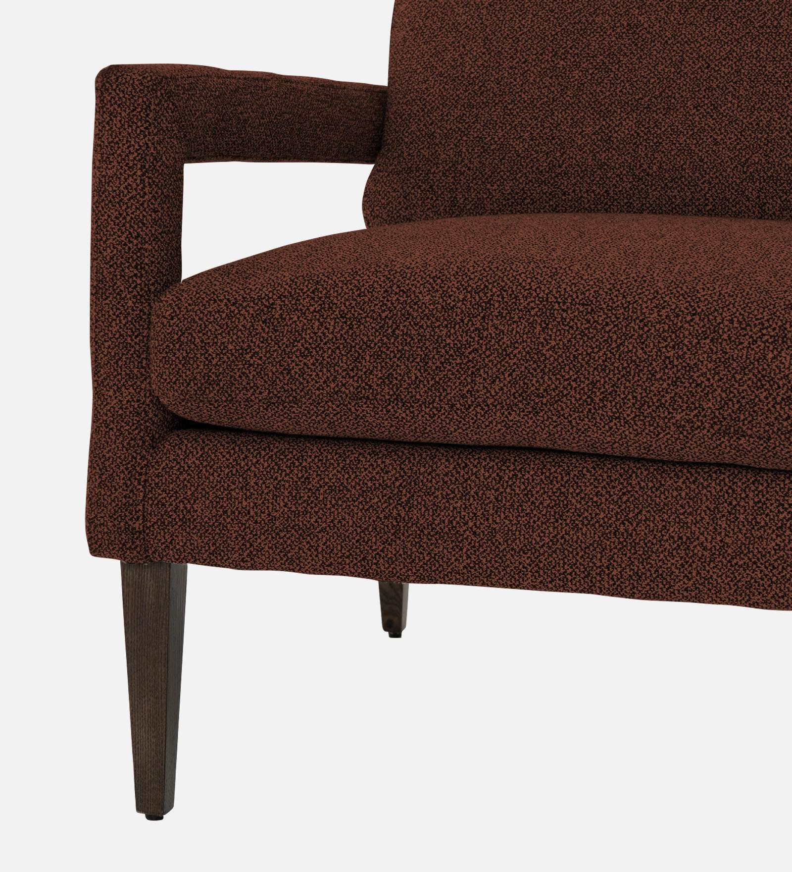 Olsen Fabric Arm Chair In Coffee Brown Colour - Febonic Living