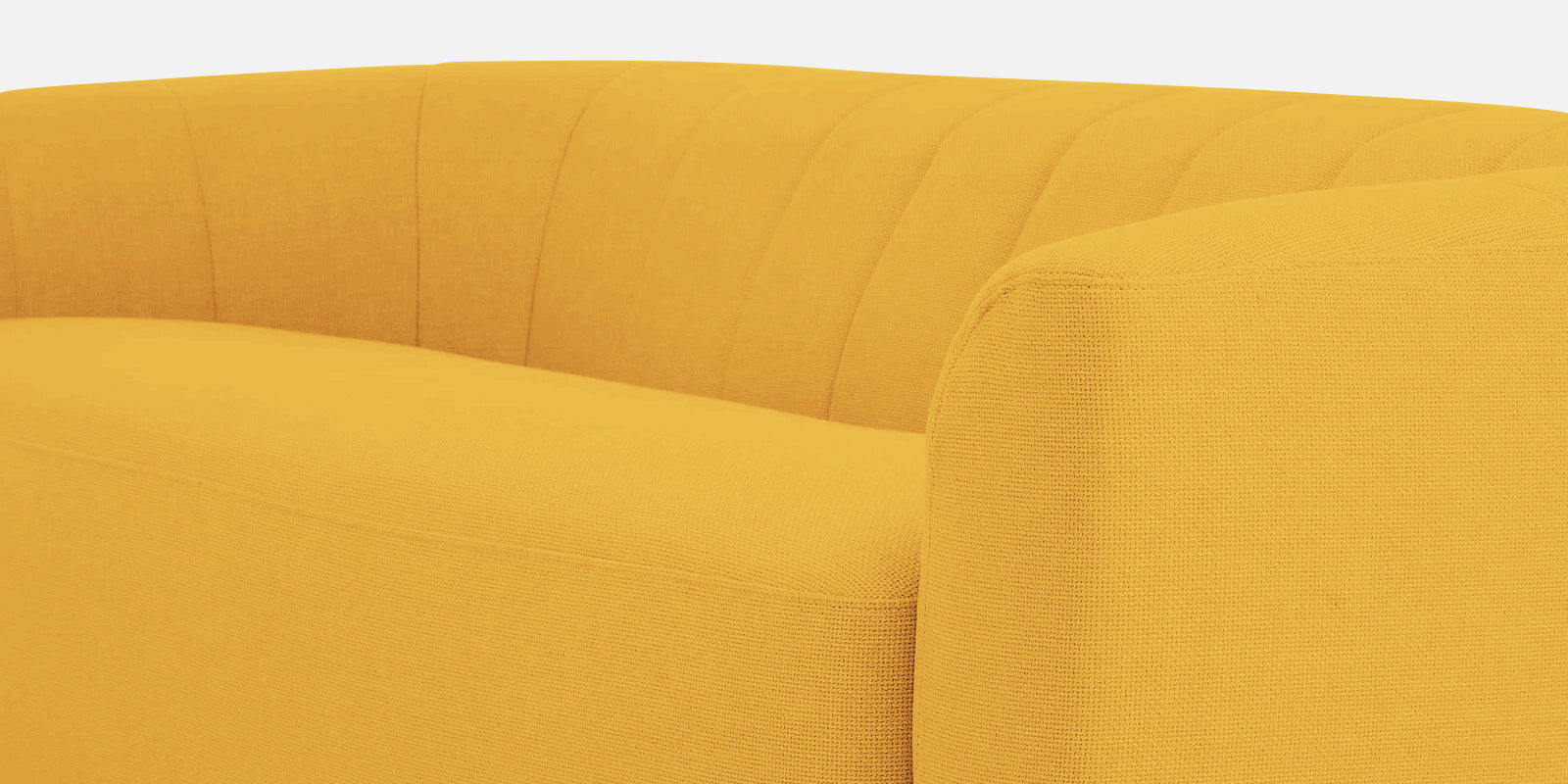 Mara Fabric 3 Seater Sofa In Bold Yellow Colour - Febonic Living