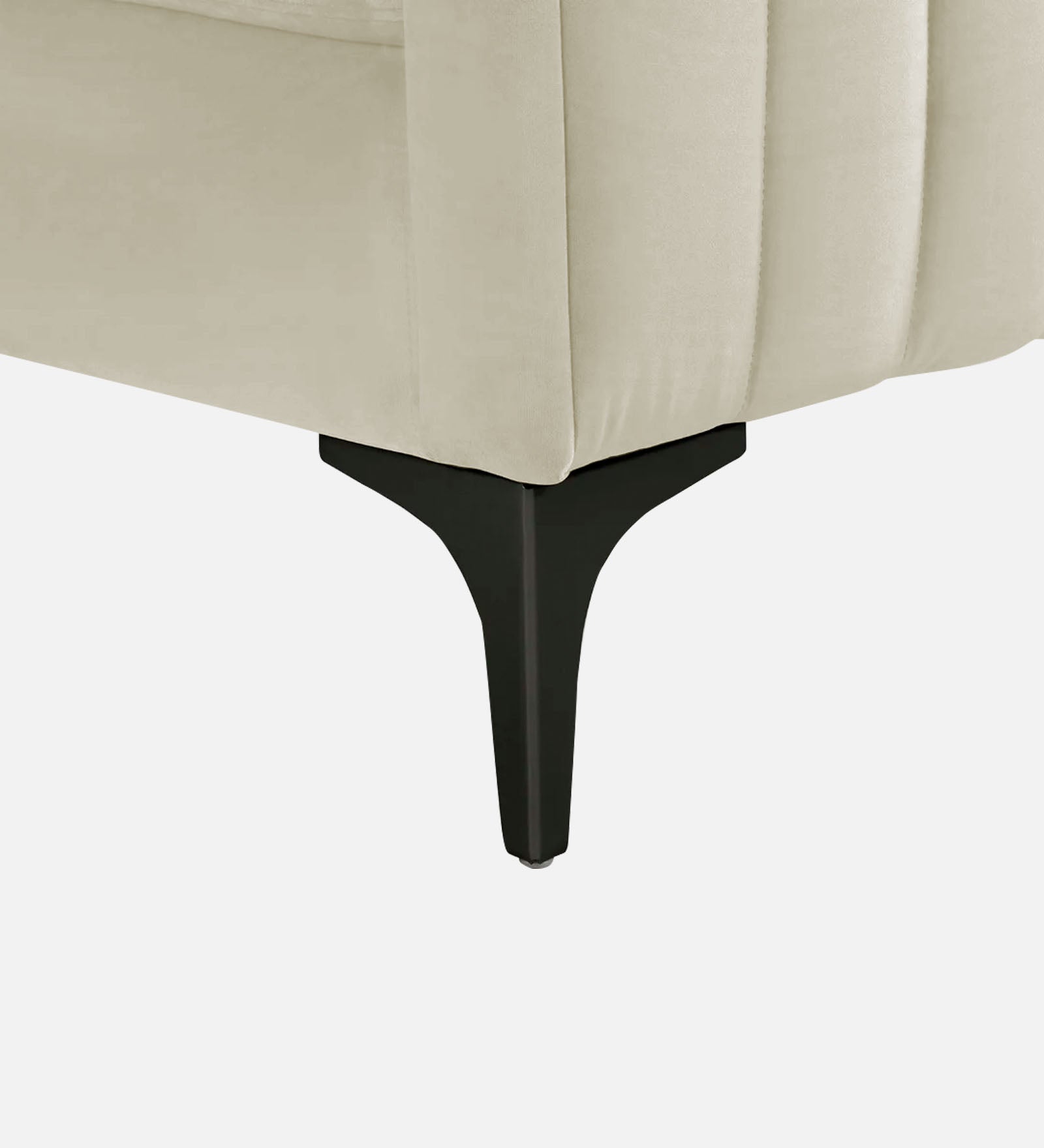 Haru Velvet 1 Seater Sofa In Warm White Colour - Febonic Living