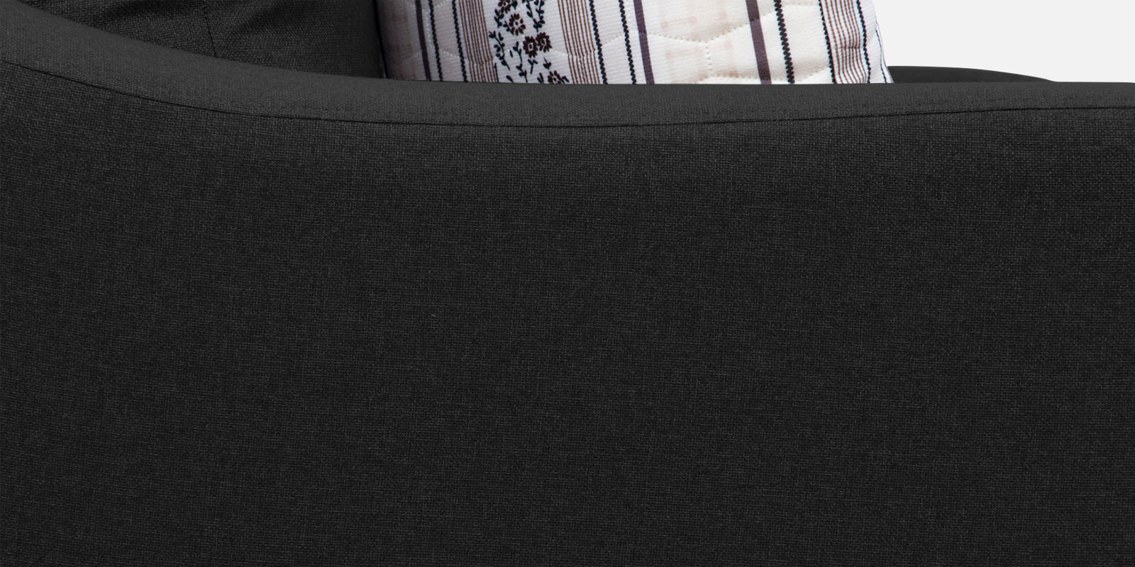 Kevin Fabric 2 Seater Sofa In Zed Black Colour - Febonic Living