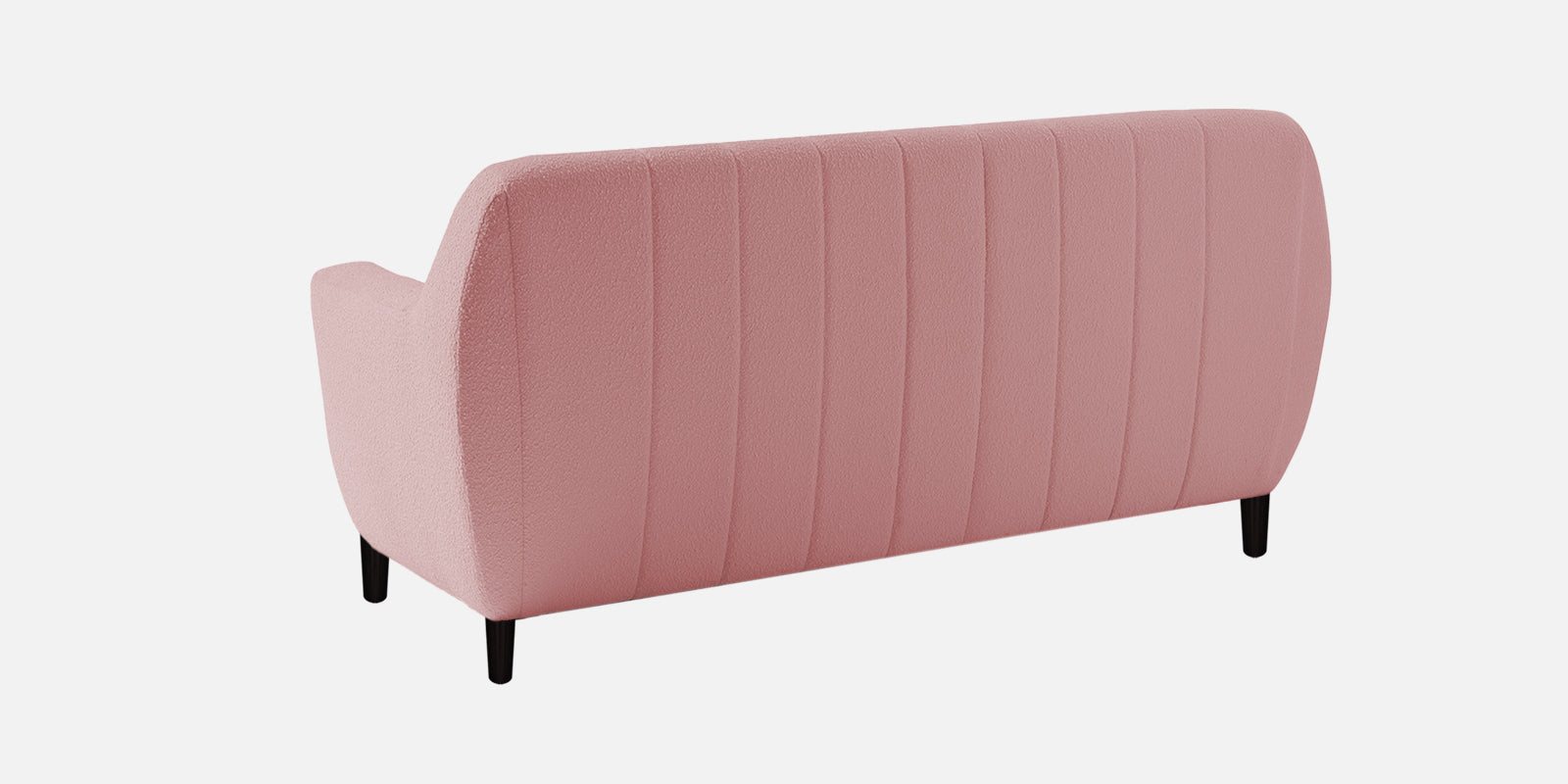 Nesco Boucle Fabric 2 Seater Sofa in Basi Pinc Colour