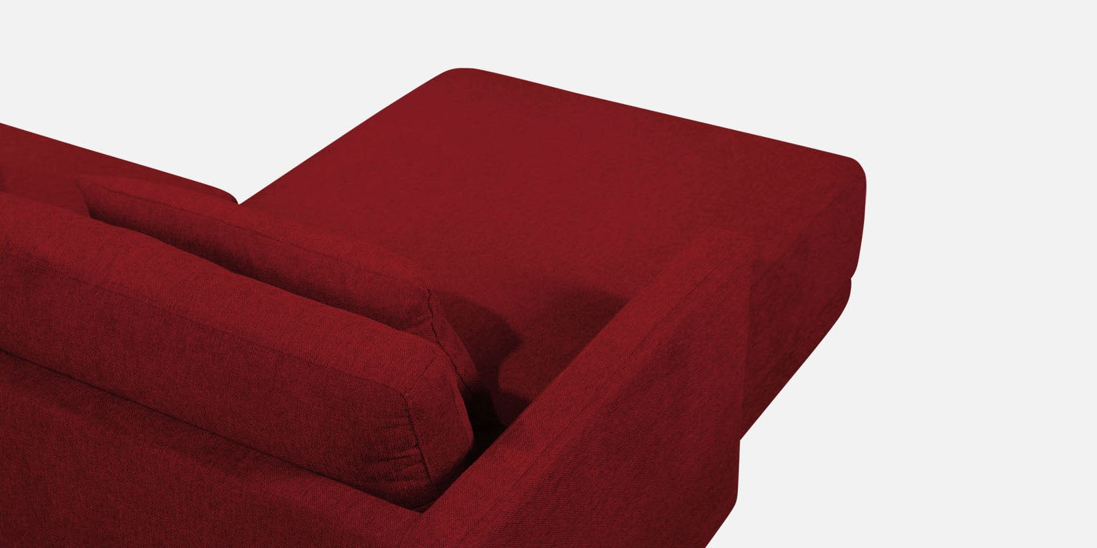 Kera Fabric RHS Sectional Sofa (3+Lounger) In Blood Maroon Colour - Febonic Living
