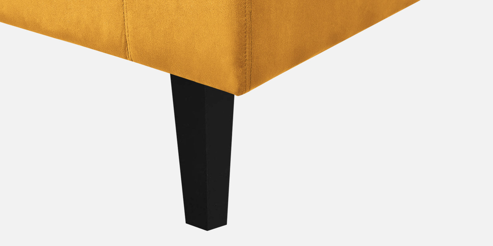 Vegas Velvet LHS Sectional Sofa (3+Lounger) In Turmeric yellow Colour - Febonic Living