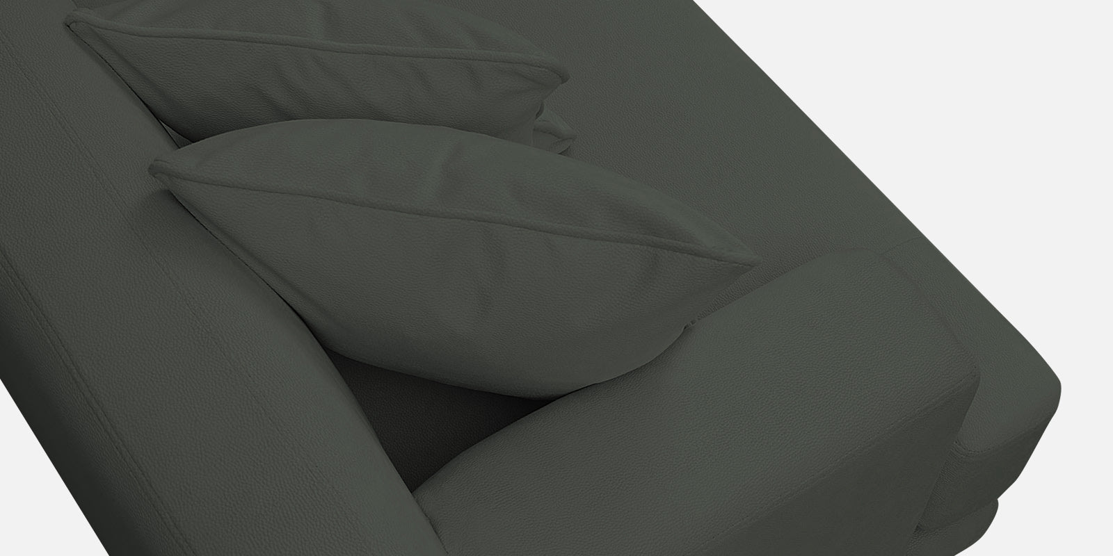 Woody Fabric LHS Sectional Sofa (3+Lounger) In I-Land Green Colour - Febonic Living