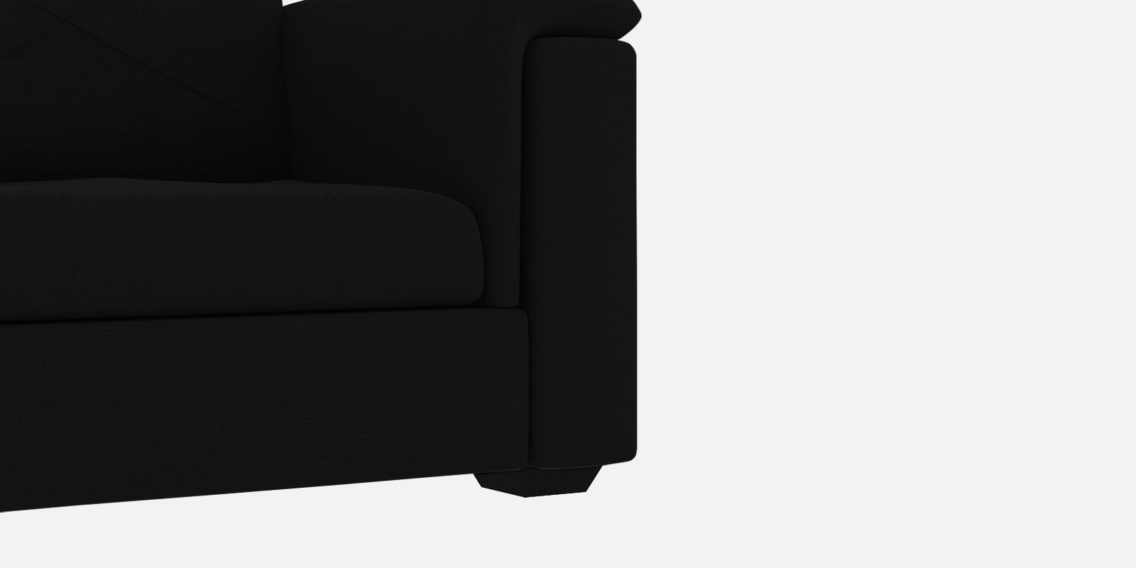 Andres Fabric 3 Seater Sofa In Heather Black Colour - Febonic Living