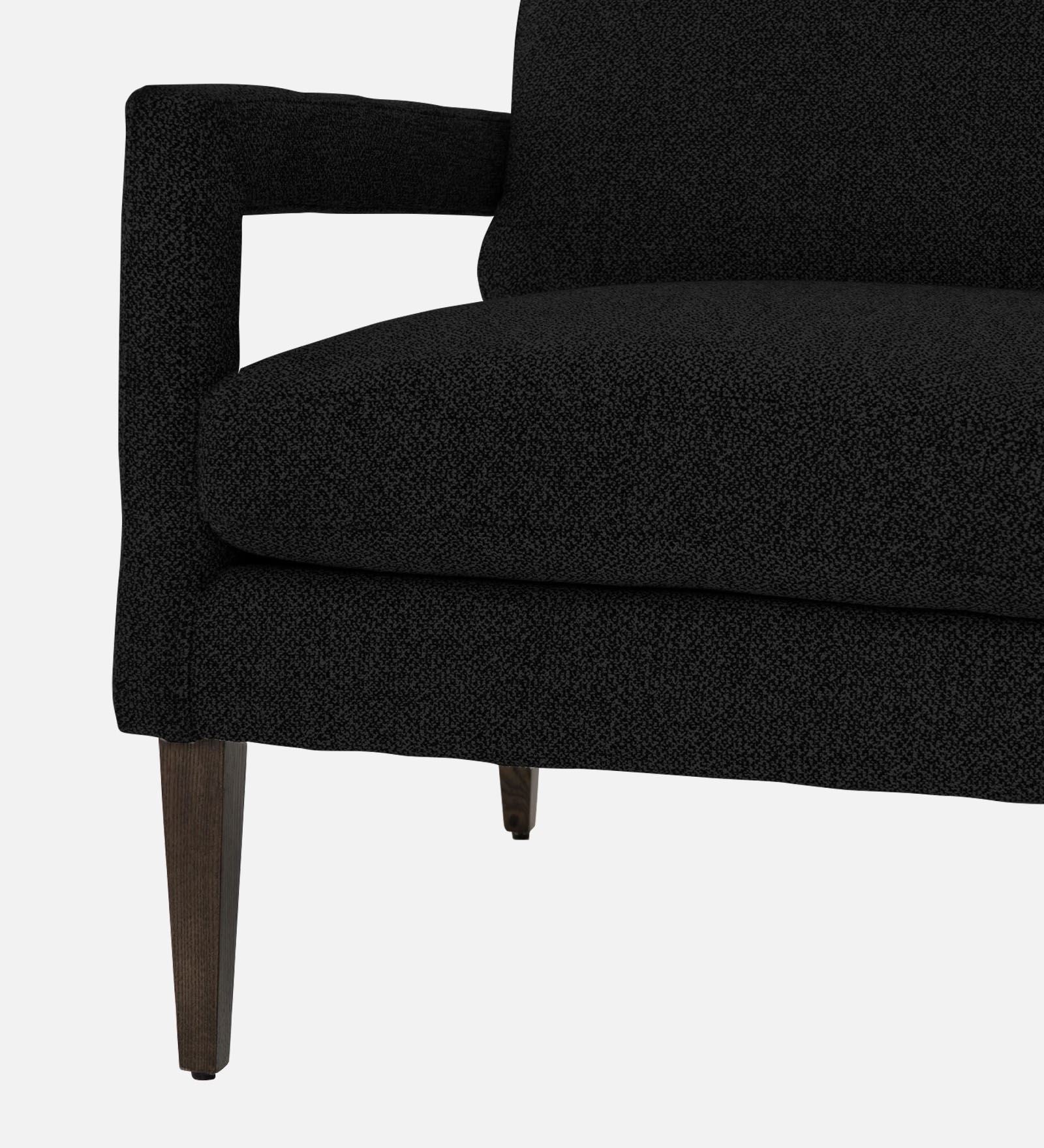Olsen Fabric Arm Chair In Zed Black Colour - Febonic Living