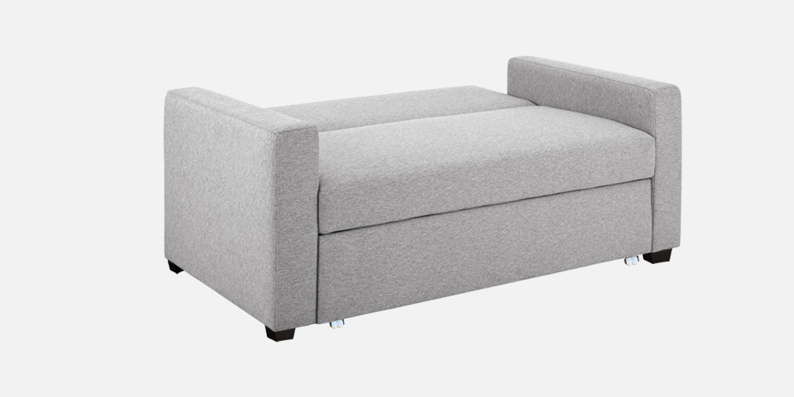 Lobby Fabric 2 Seater Pull Out Sofa Cum Bed In Lit Grey Colour - Febonic Living