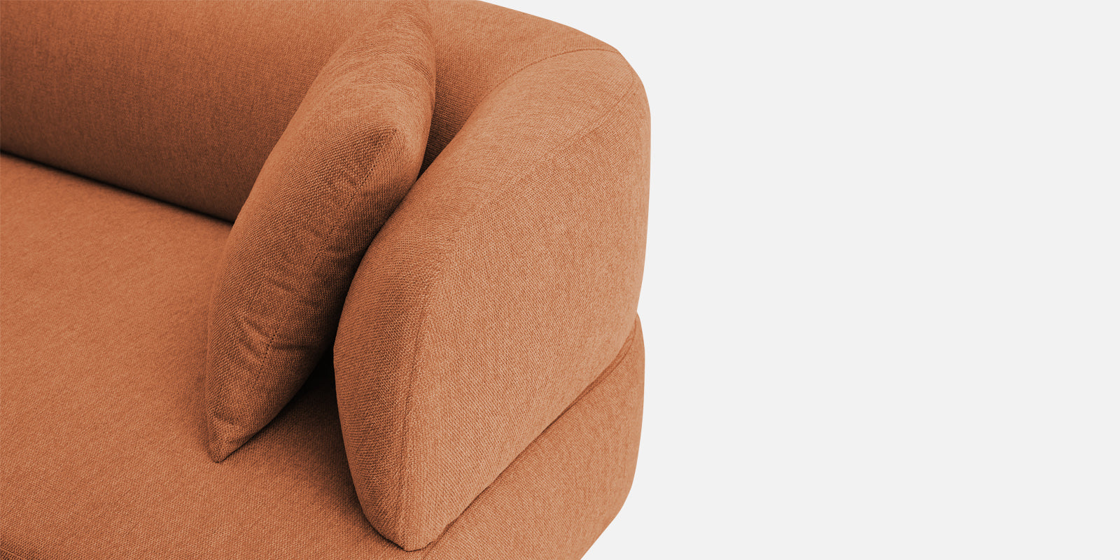 Carson Fabric 3 Seater Sofa In Safforn Orange Colour - Febonic Living