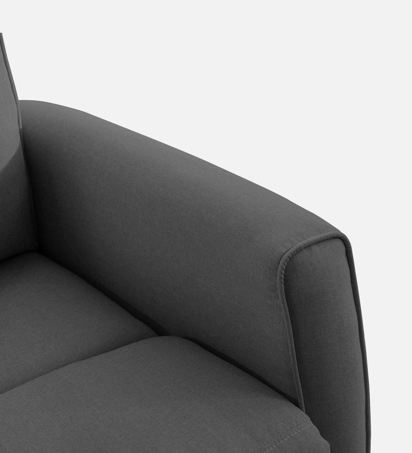 Logan Fabric 1 Seater Manual Recliner In Charcoal Grey Colour - Febonic Living