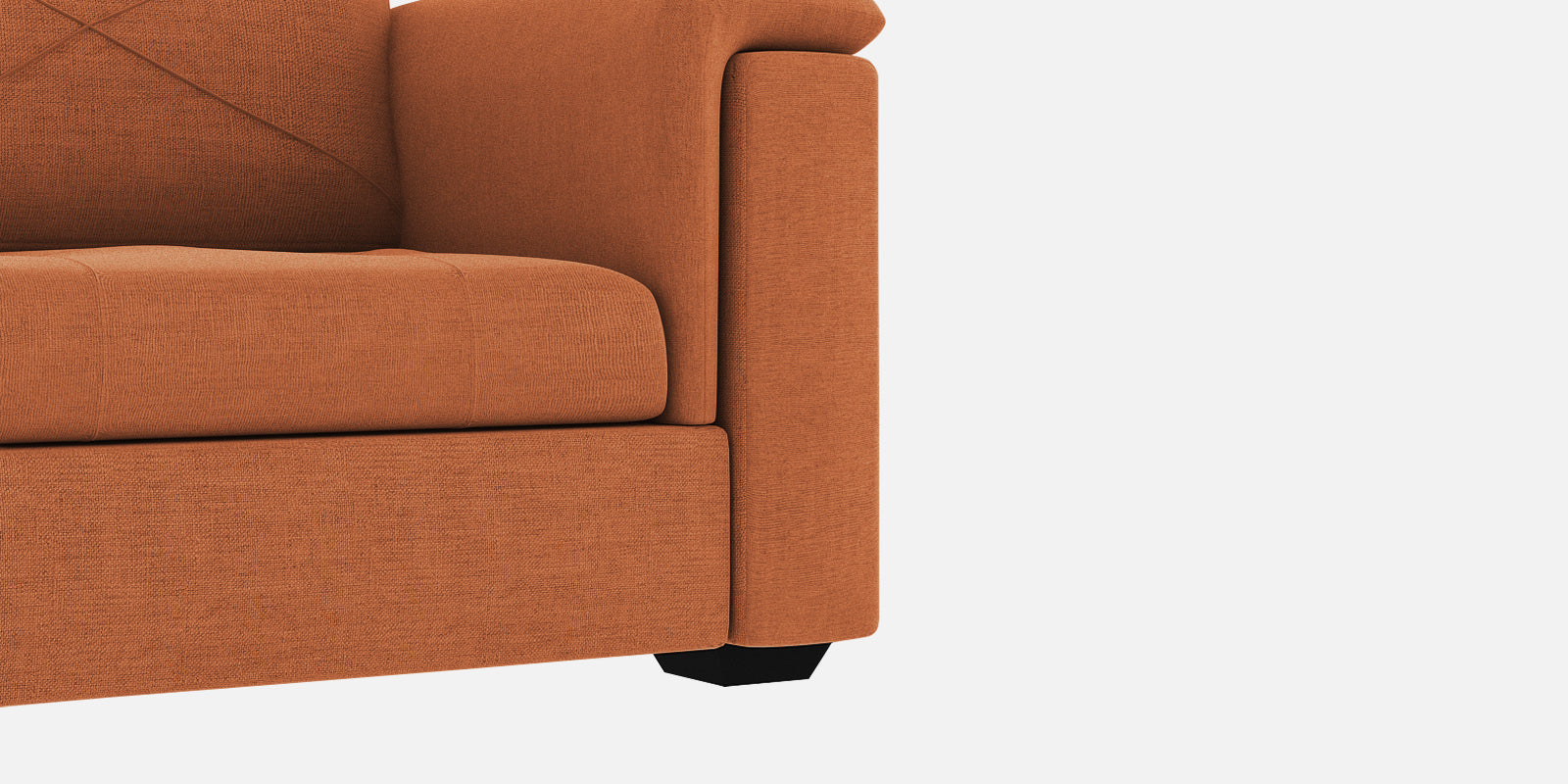 Andres Fabric 3 Seater Sofa In Safforn Orange Colour - Febonic Living