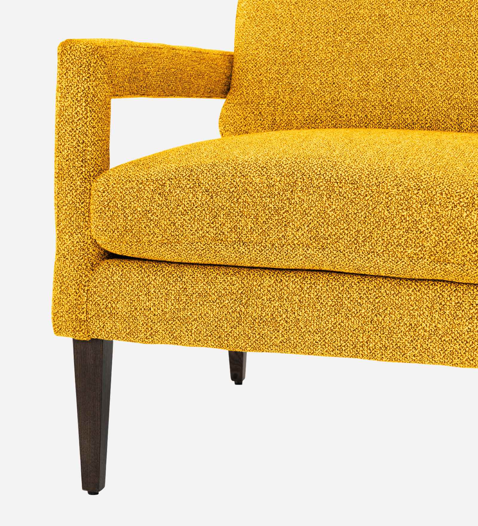 Olsen Fabric Arm Chair In Bold Yellow Colour - Febonic Living