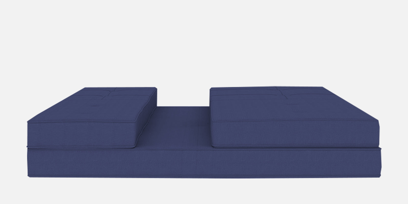 Cora Fabric 2 Seater Foldable Sofa Cum Bed In Denim Blue Colour - Febonic Living