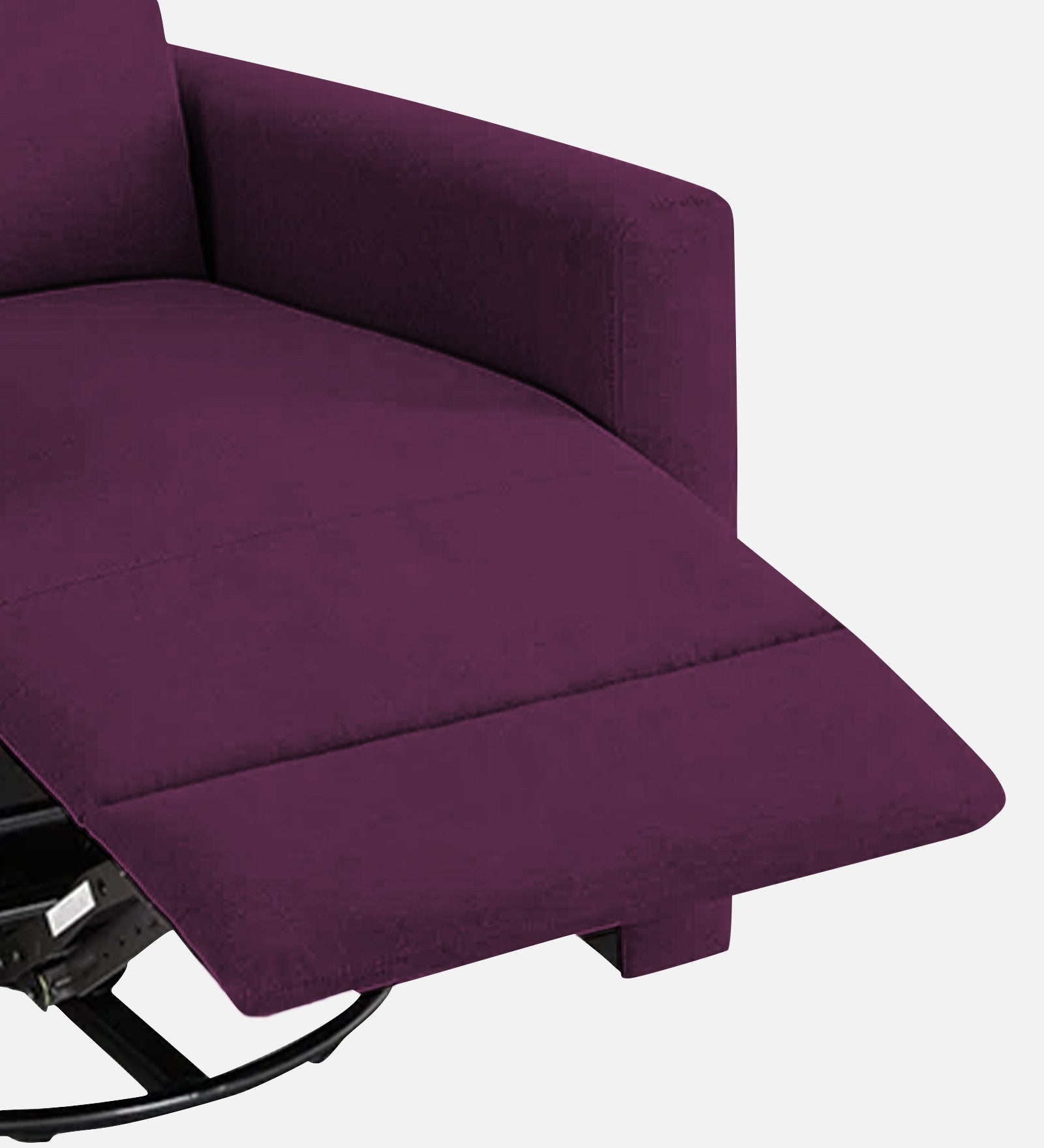Zura Fabric 1 Seater Rotating Motorized Recliner In Greek Purple Colour - Febonic Living