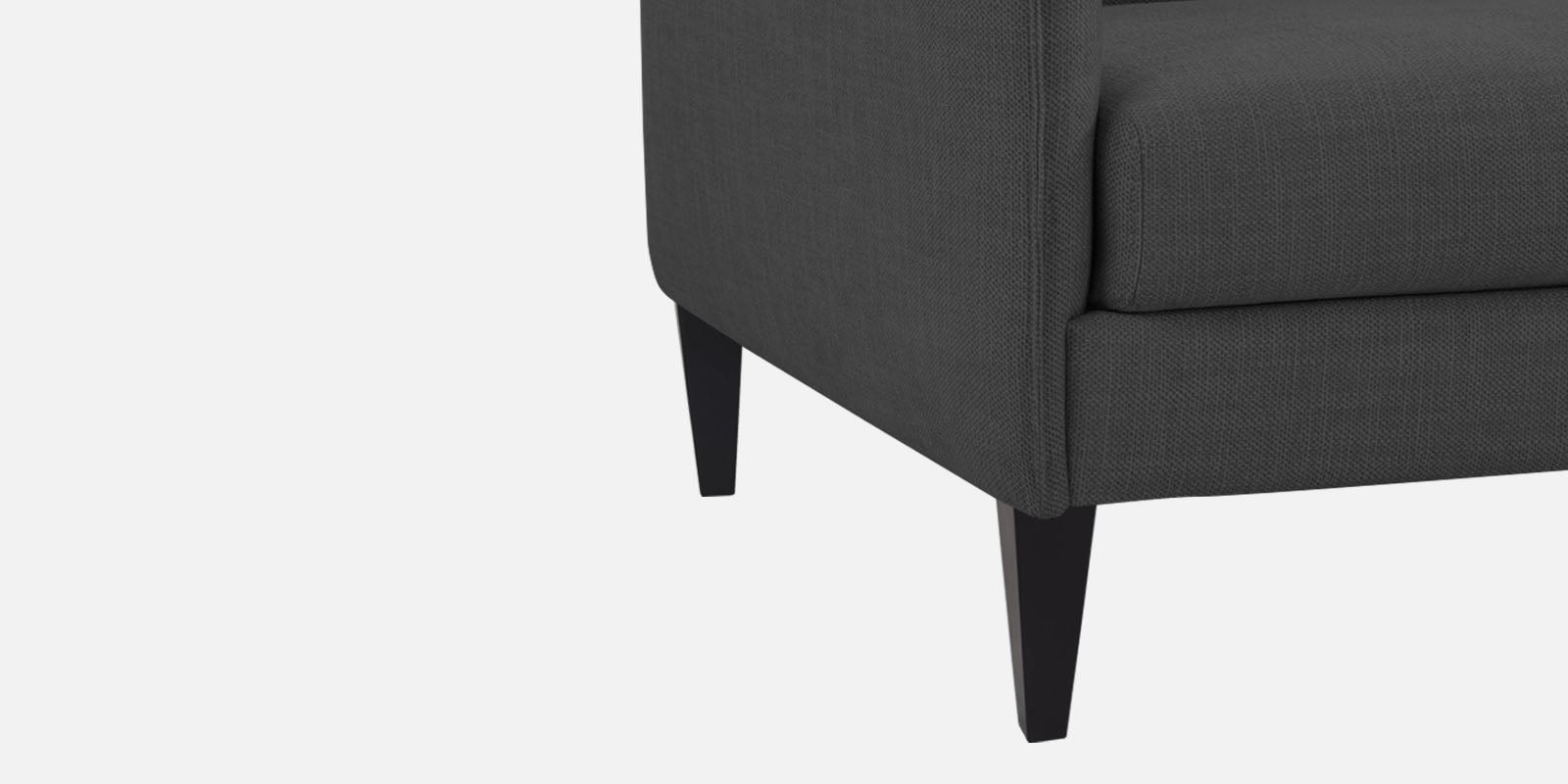 Piku Fabric LHS Sectional Sofa (3+Lounger) In Charcoal Grey Colour - Febonic Living