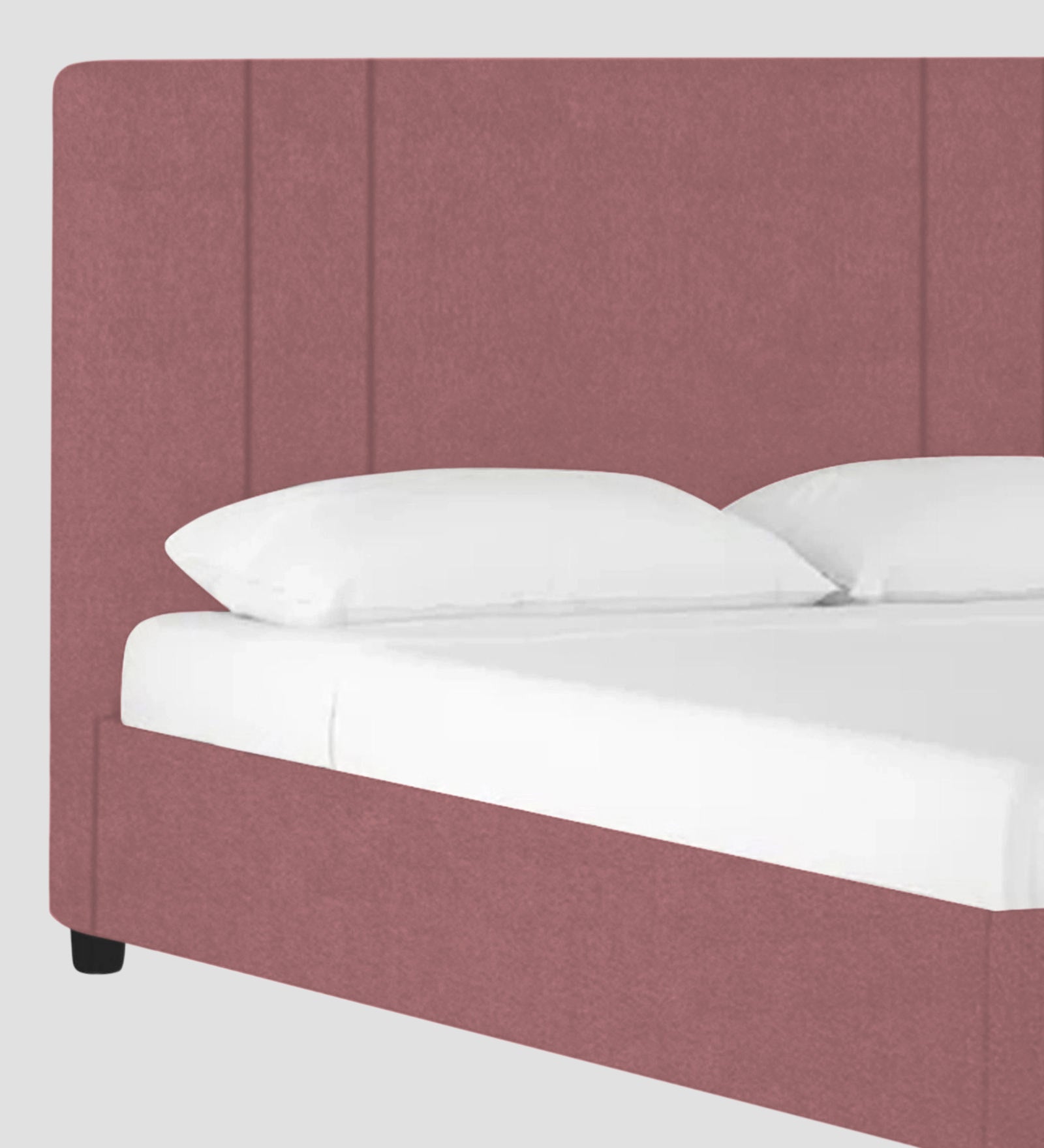 Asyra Velvet Queen Bed in Rose Pink Colour With Box Storage - Febonic Living