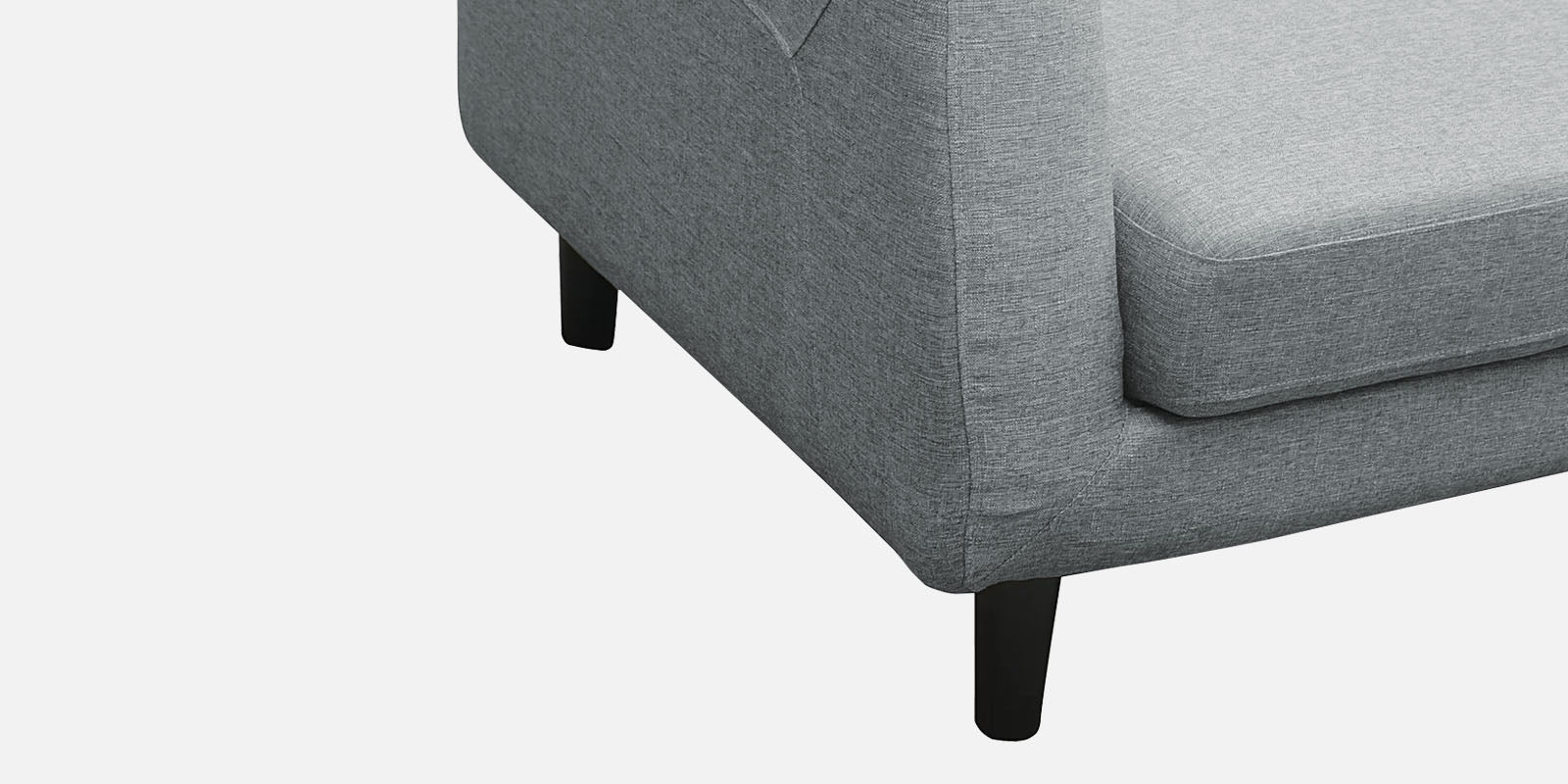 Natasha Velvet LHS Sectional Sofa (3+Lounger) In Pearl grey Colour - Febonic Living