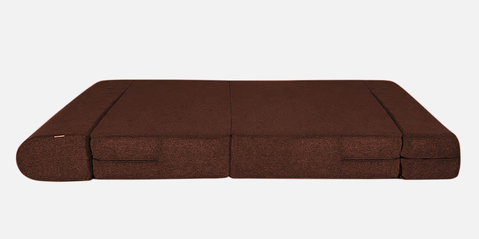 Fleepy Fabric 3 Seater Foldable Sofa Cum Bed In Coffee Brown Colour - Febonic Living